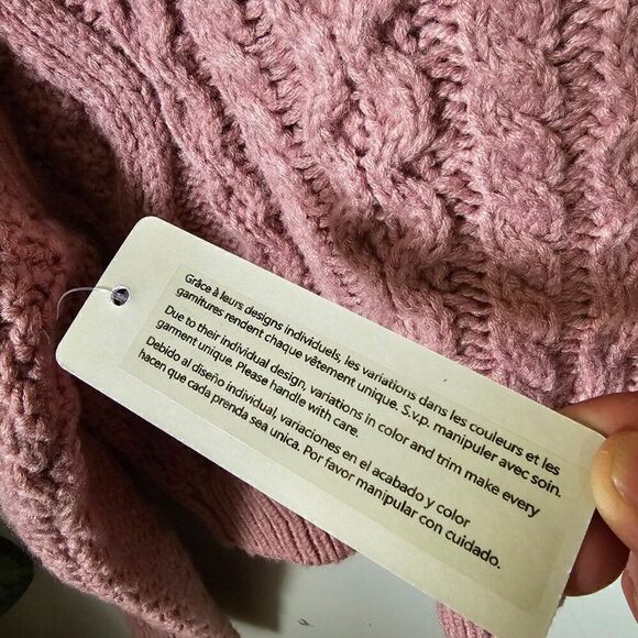 NWT RD STYLE PINK CHUNKY PULLOVER SWEATER COZY SIZE M - Picture 13 of 16